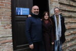 Da destra. Marcello Smarrelli Direttore artistico FEC, l'artista Francesca Grilli e Massimo Vitangeli