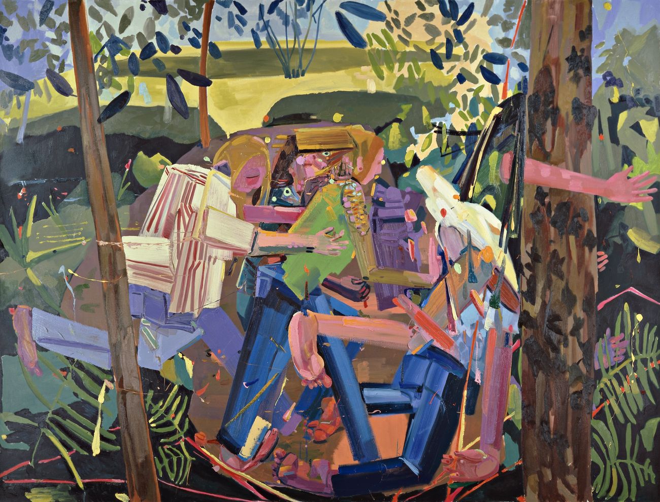 Dana Schutz, Run, 2003 2004, olio su tela, 213x290x6,5 cm