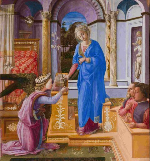 Filippo Lippi, Annunciazione con donatori, 1440 ca. Roma, Galleria Nazionali di Arte Antica di Roma – Palazzo Barberini e Galleria Corsini