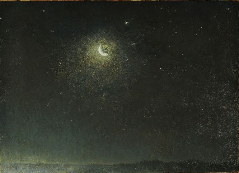 Filippo Palizzi, Luna mancante avanti l'alba, 1871