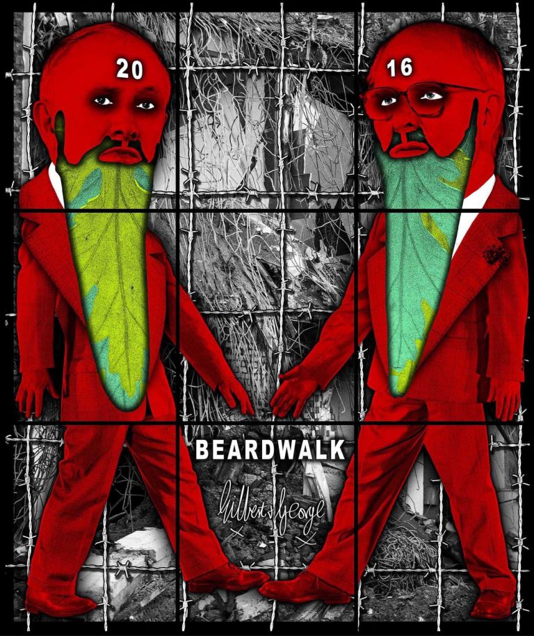 Gilbert & George, Beardwalk, 2016. Courtesy Galleria Alfonso Artiaco, Napoli