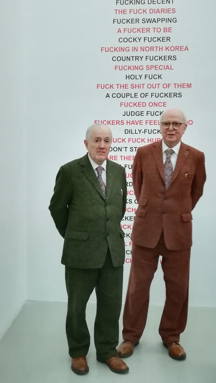 Gilbert & George. The Beard Pictures. Installation view at Galleria Alfonso Artiaco, Napoli 2017