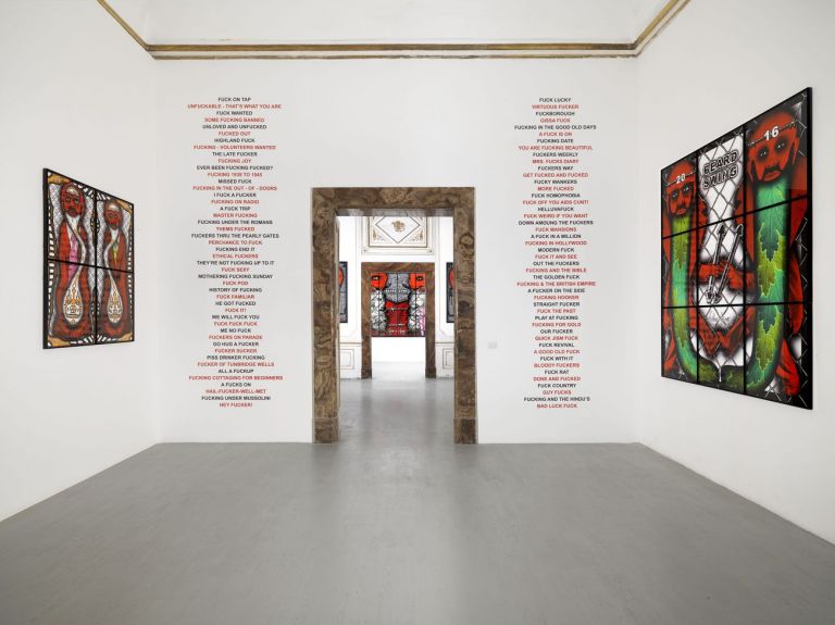 Gilbert & George. The Beard Pictures. Installation view at Galleria Alfonso Artiaco, Napoli 2017