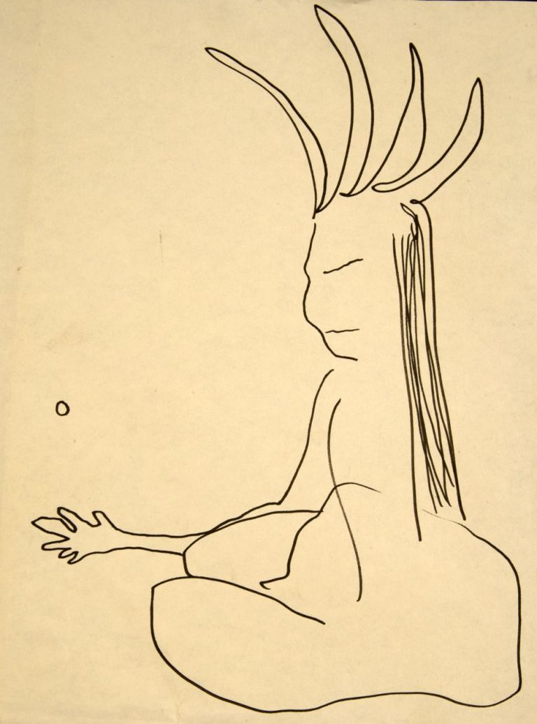 Jack Kerouac, Senza Titolo, N.D., pennarello su carta, 23,5x17,5 cm