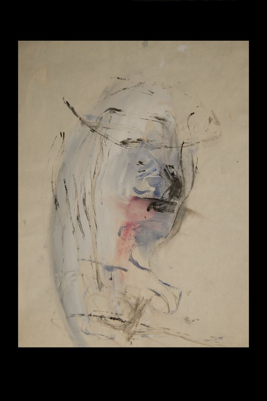 Jack Kerouac, Senza Titolo, N.D., tempera, china e colla su carta, 30,5x23 cm