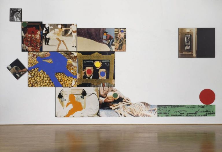 John Baldessari, Hope (Blue) Supported by a Bed of Oranges (Life)_Amid a Context of Allusions, 1991