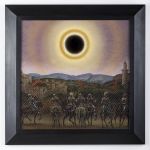 Laurent Grasso, Studies into the Past (LG P.16.1461), olio su legno, 69x69 cm