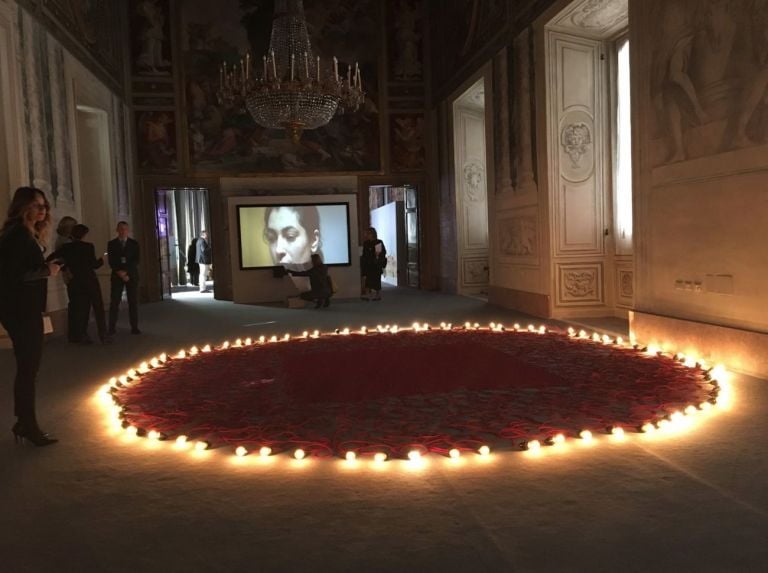 Mona Hatoum, Undercurrent (Red) (Sottocorrente – rosso), 2008. Palazzo del Quirinale, Roma 2017