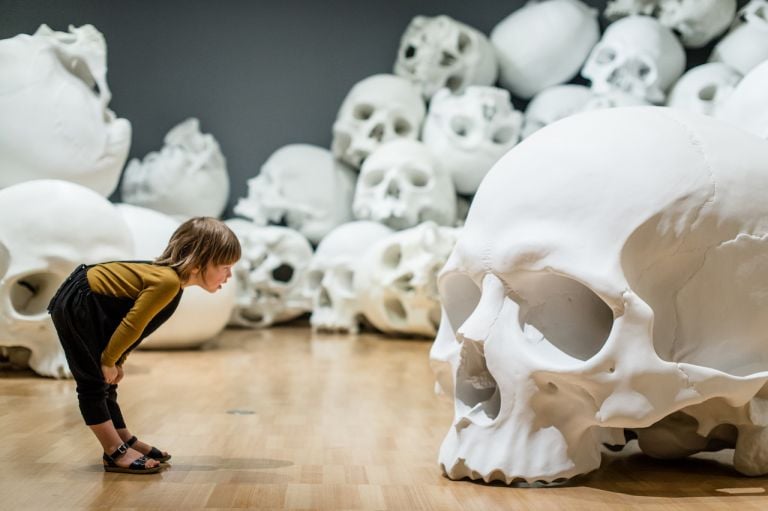 Installation view of Mass by Ron Mueck, 2017 on display at NGV Triennial at NGV International, 2017 Photo: Eugene Hyland