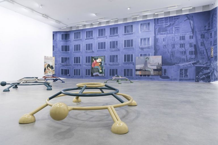 Sanya Kantarovsky. Letdown. Installation view at Fondazione Sandretto Re Rebaudengo, Torino 2017