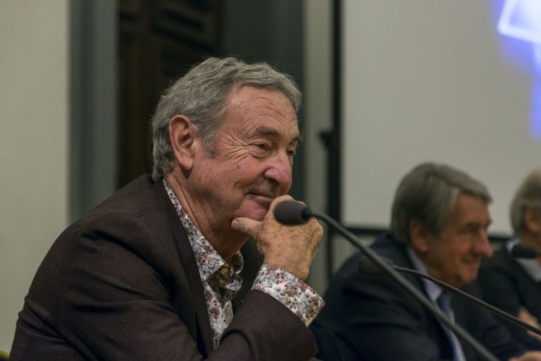 The Pink Floyd Exhibition. Their Mortal Remains. Roma, Campidoglio, Sala della Protomoteca, 2017. Nick Mason. Photo Riccardo Pompili