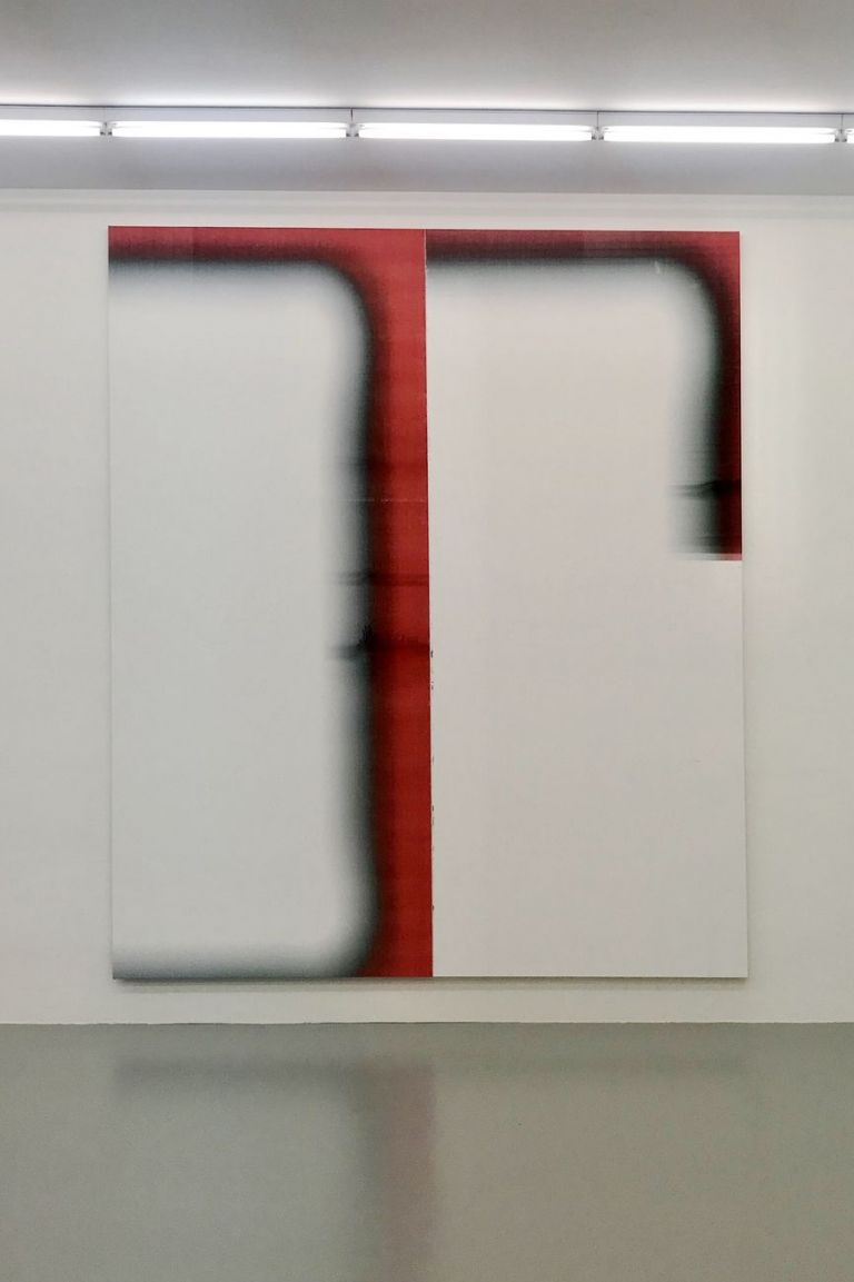 Wade Guyton. Siamo arrivati in forma abbreviata. Giò Marconi, Milano 2017