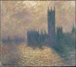 Le Parlement à Londres, ciel orageux