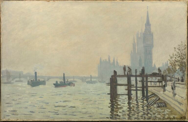 Claude Monet, The Thames below Westminster (La Tamise et le Parlement), about 1871© The National Gallery, London