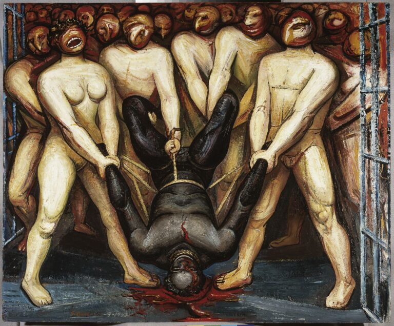 David Alfaro Siqueiros, Caín en los estados unidos, 1947, Piroxilina su legno compresso, Museo de Arte Carrillo Gil