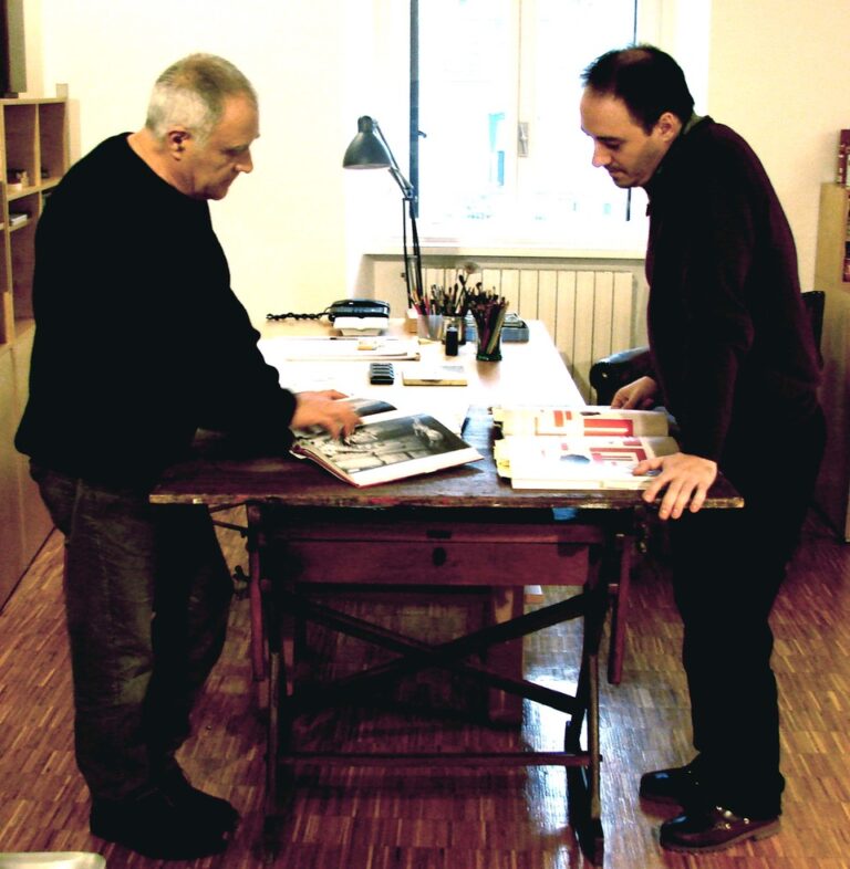 Flavio Arensi con Mimmo Paladino