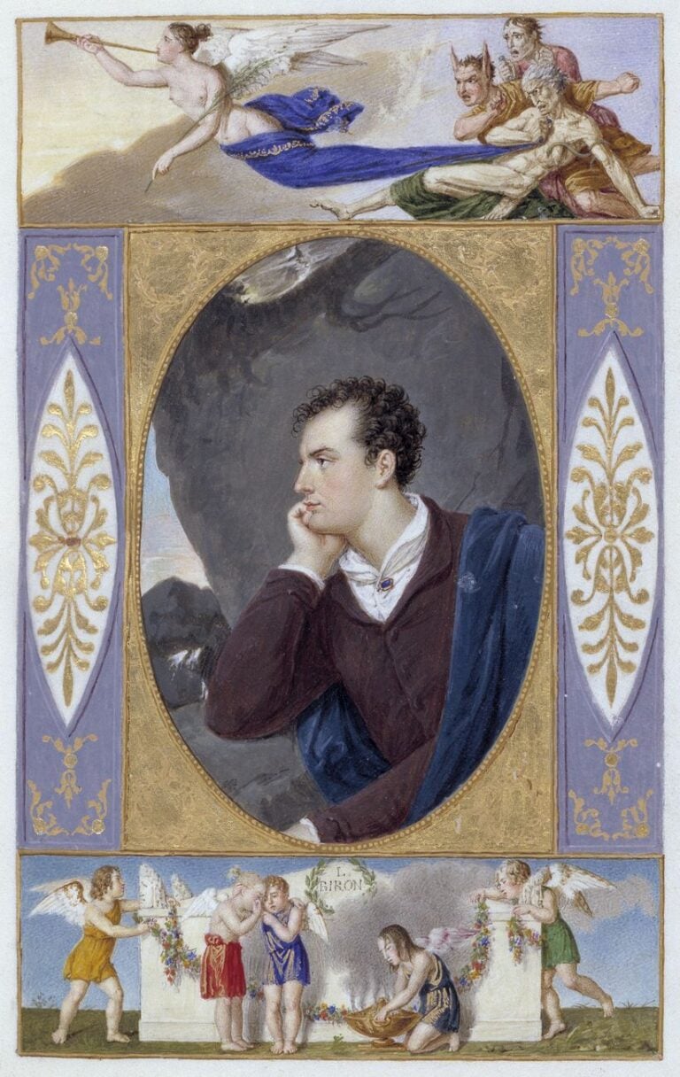 Giovanni Battista Gigola, Ritratto di Lord Byron in The Corsair of Lord Byron, 1826. Brescia, Ateneo di Scienze Lettere ed Arti Onlus. Photo Fotostudio Rapuzzi, Brescia