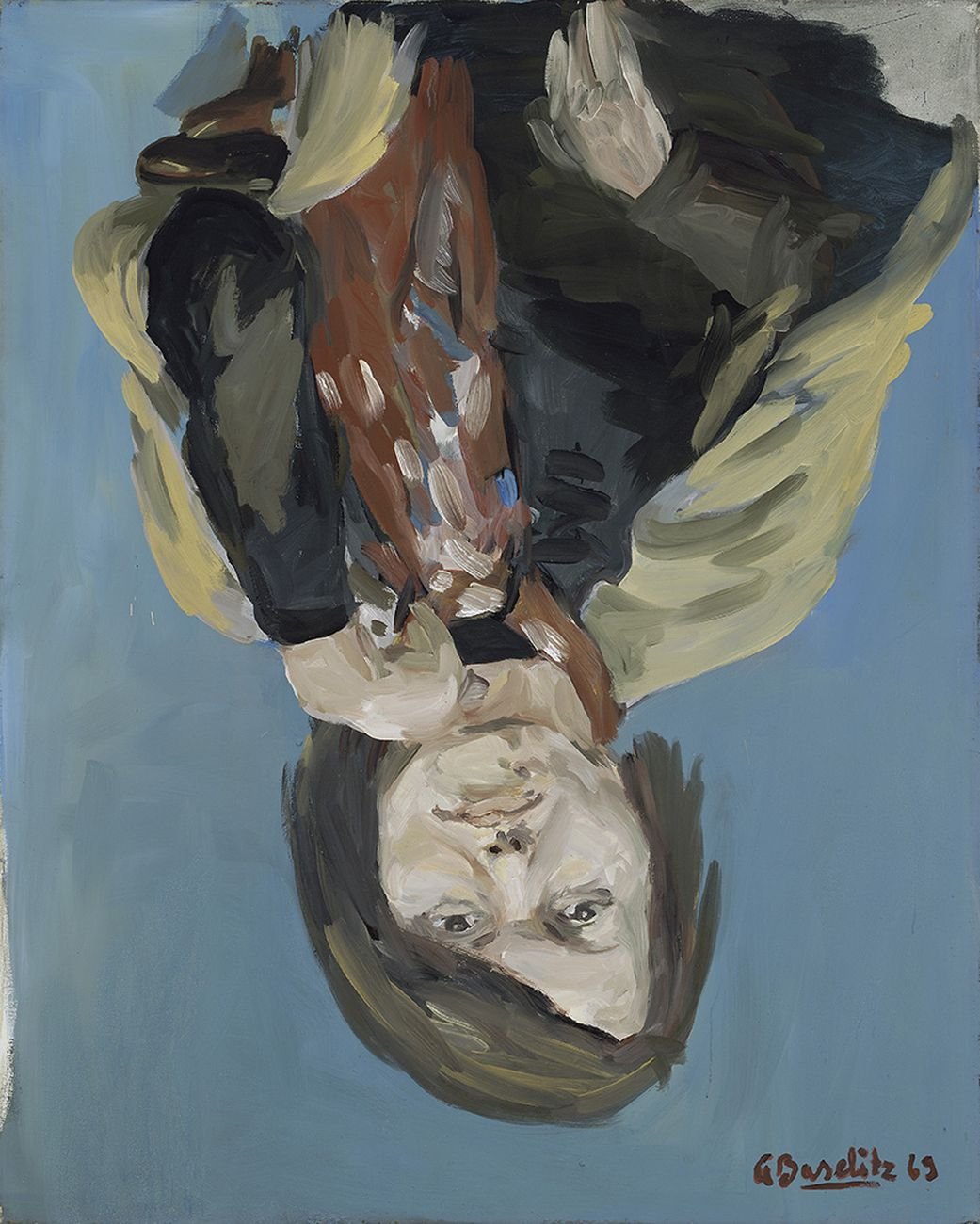 Georg Baselitz Portr%C3%A4t Elke I 1969. Collezione privata. %C2%A9 Georg Baselitz 2018. Photo Jochen Littkemann Berlino Georg Baselitz