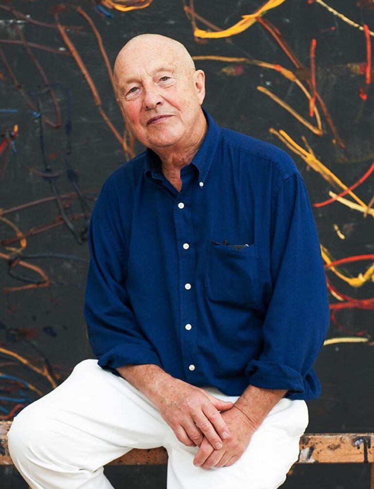 Georg Baselitz nel suo studio, 2014. Photo Peter Knaup, Berlino