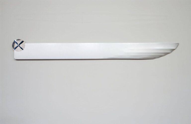 Gianni Piacentino, Asymmetrical Pearl Wing with Blue Nickel Cross Shaped Propeller (II), 1982-86