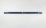 Gianni Piacentino, Blue Gray Decorated Initialed Oval Bar, 1970