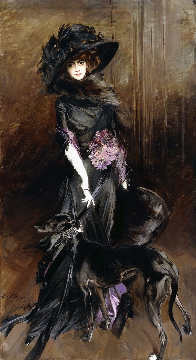 Portrait of the Marchesa Luisa Casati, with a Greyhound, 1908 (oil on canvas)