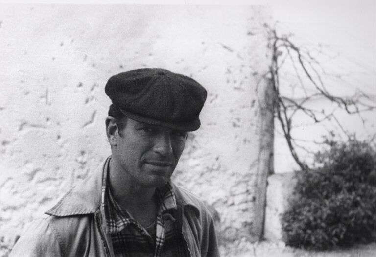 Jack Keourac, by Villa Mouneria garden wall outside William Burroughs' door. Tangier, Morocco. May 1957 © Allen Ginsberg Estate