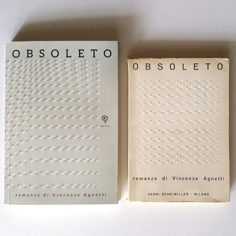 Obsoleto di Vincenzo Agnetti nelle due edizioni del 1967 e del 2017