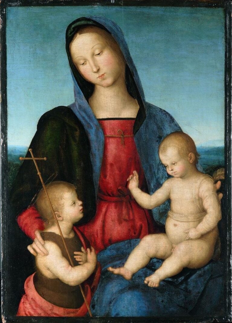 Raffaello, Madonna col Bambino (Madonna Diotallevi), 1502 ca. Staatliche Museen zu Berlin, Gemäldegalerie, Berlino. Credits Staatliche Museen zu Berlin, Gemäldegalerie. Photo Jörg P. Anders