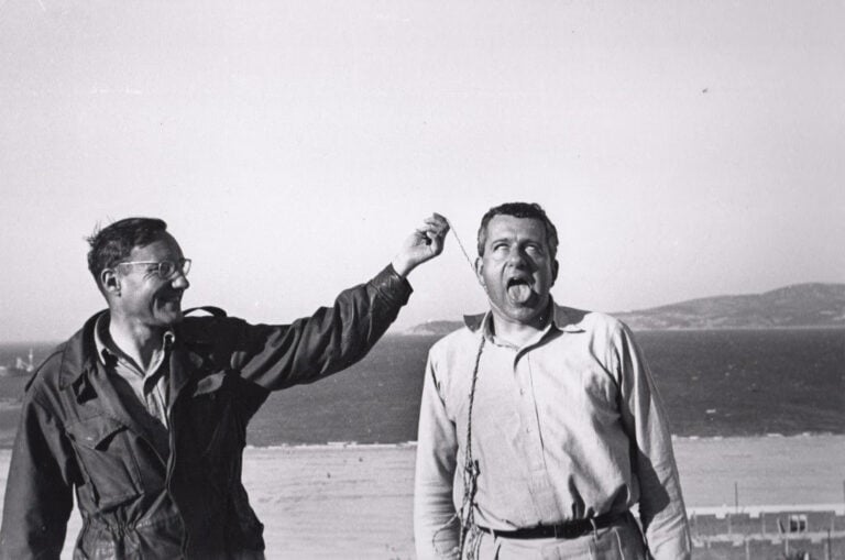 William Burroughs hanging Alan Ansen, Tangier 1961© Allen Ginsberg Estate