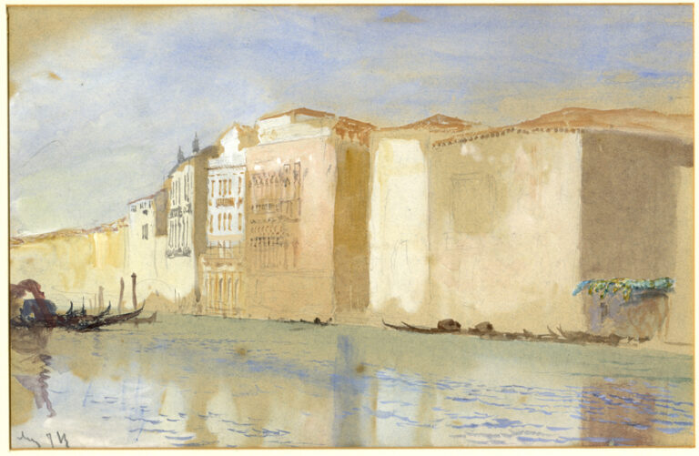 John Ruskin Venezia, Diga Marittima Matita, acquerello su carta, 298 x 491 mm Ruskin Foundation (Ruskin Library, Lancaster University), Lancaster © Ruskin Foundation, Lancaster