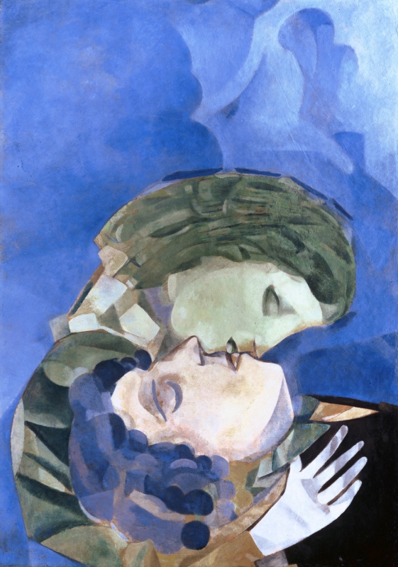 Marc Chagall Les Amoureux, 1916 Öl auf Karton 70 x 50 cm Courtesy Heidi Horten Collection