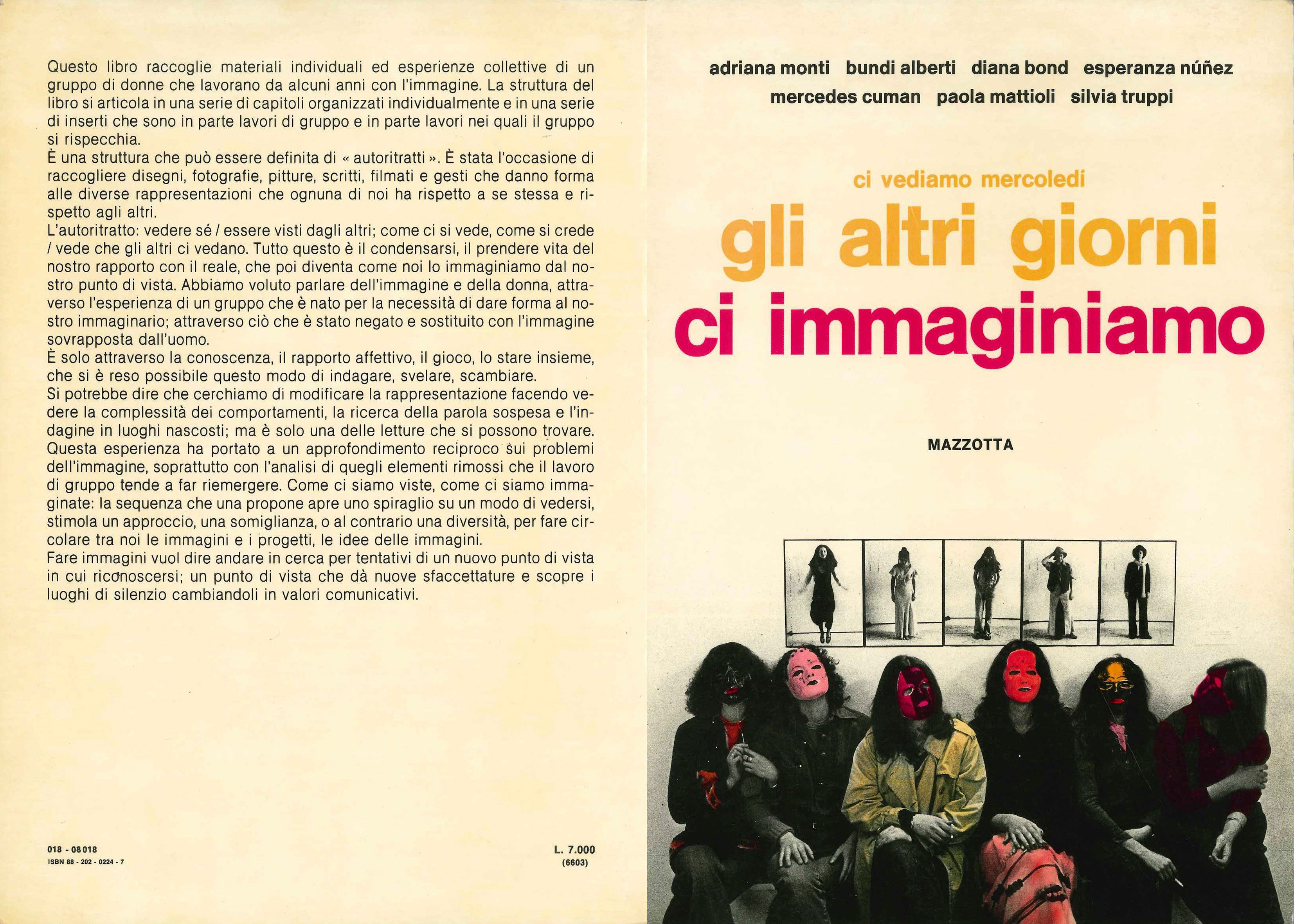 AA.VV., a cura di, Ci vediamo mercoledì. Gli altri giorni ci immaginiamo, Gabriele Mazzotta, Milano, 1978, copertina