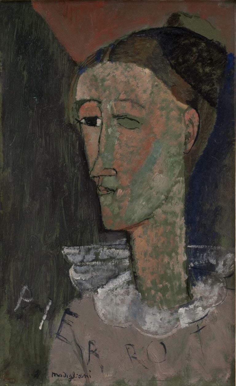 Amedeo Modigliani, Autoritratto come Pierrot, 1915. Statens Museum for Kunst, Copenhagen