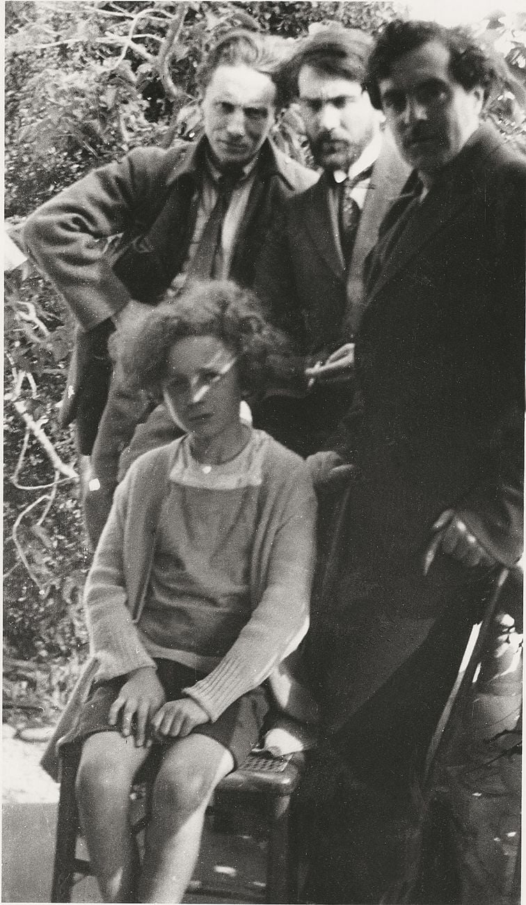 Amedeo Modigliani, Léopold Zborowski, Anders Osterlind e Nanic Osterlind. Haut de Cagnes, 1919. Association Anders Osterlind