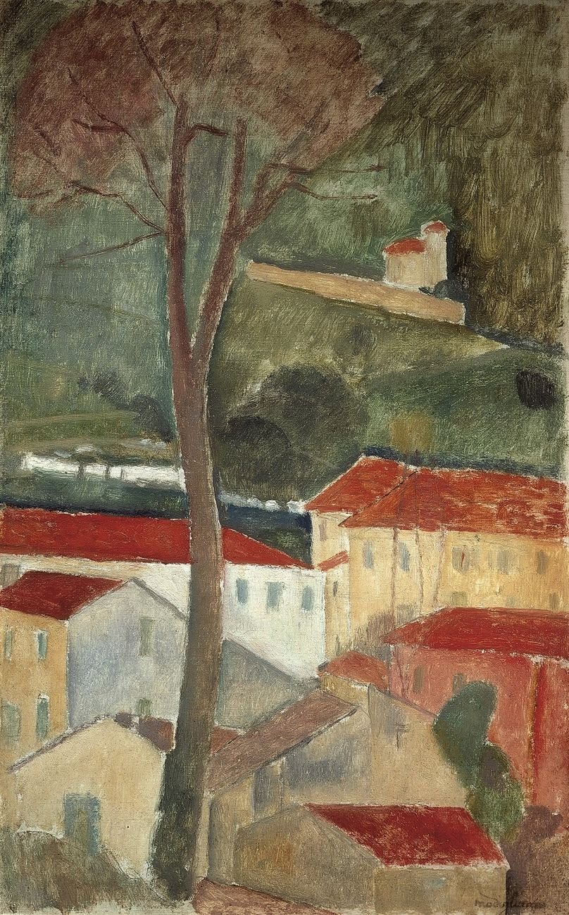 Amedeo Modigliani, Paesaggio a Cagnes, 1919. Collezione privata