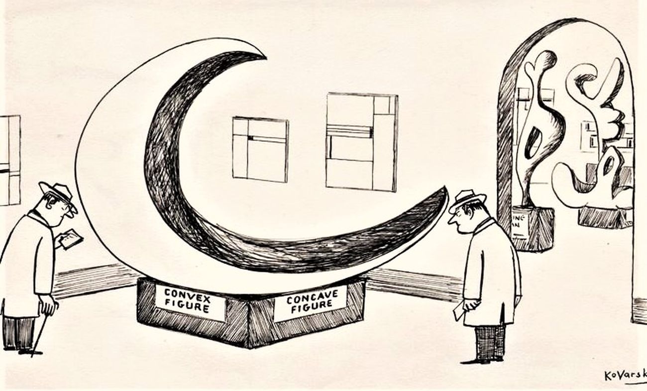 Anatol Kovarsky, Convex Concave Sculpture. New Yorker, 1955