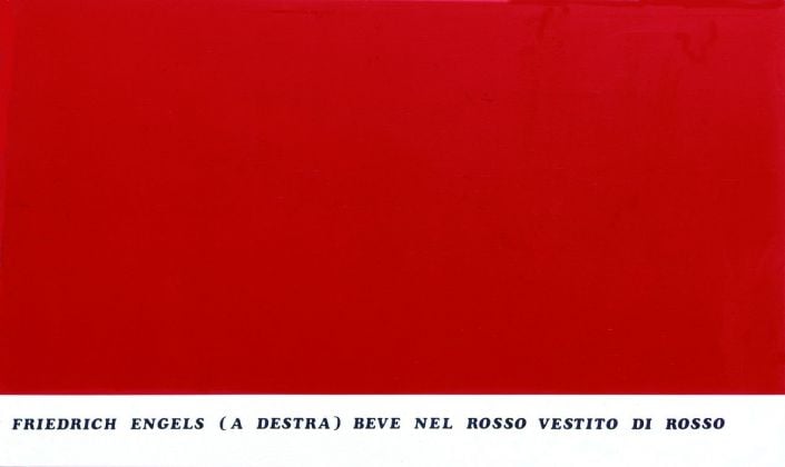 Emilio Isgrò, Dittico Marx Engels, 1974. Courtesy Archivio Emilio Isgrò