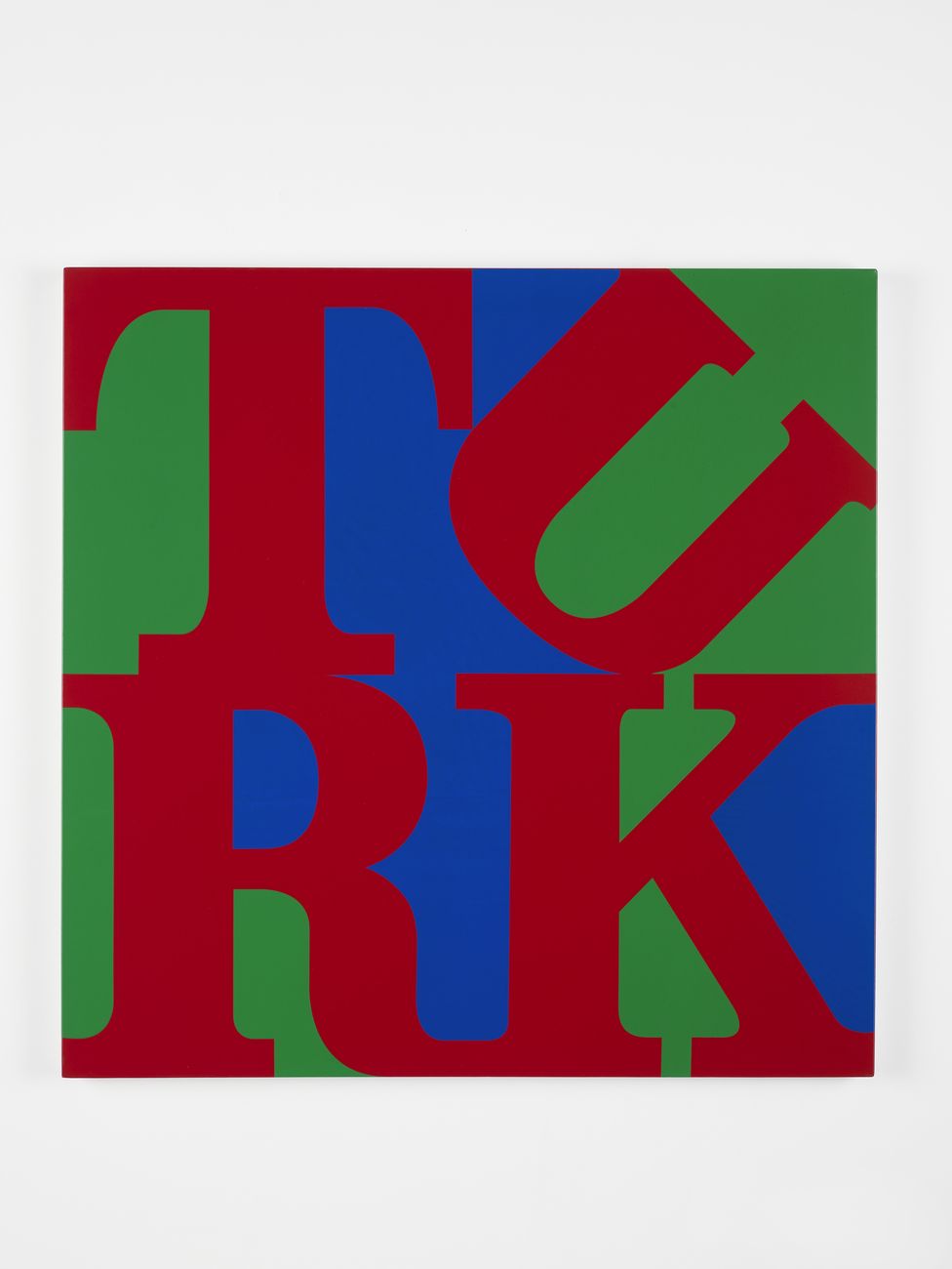 Gavin Turk, Love Turk (Red Green and Blue), 2009. Photo Andy Keate
