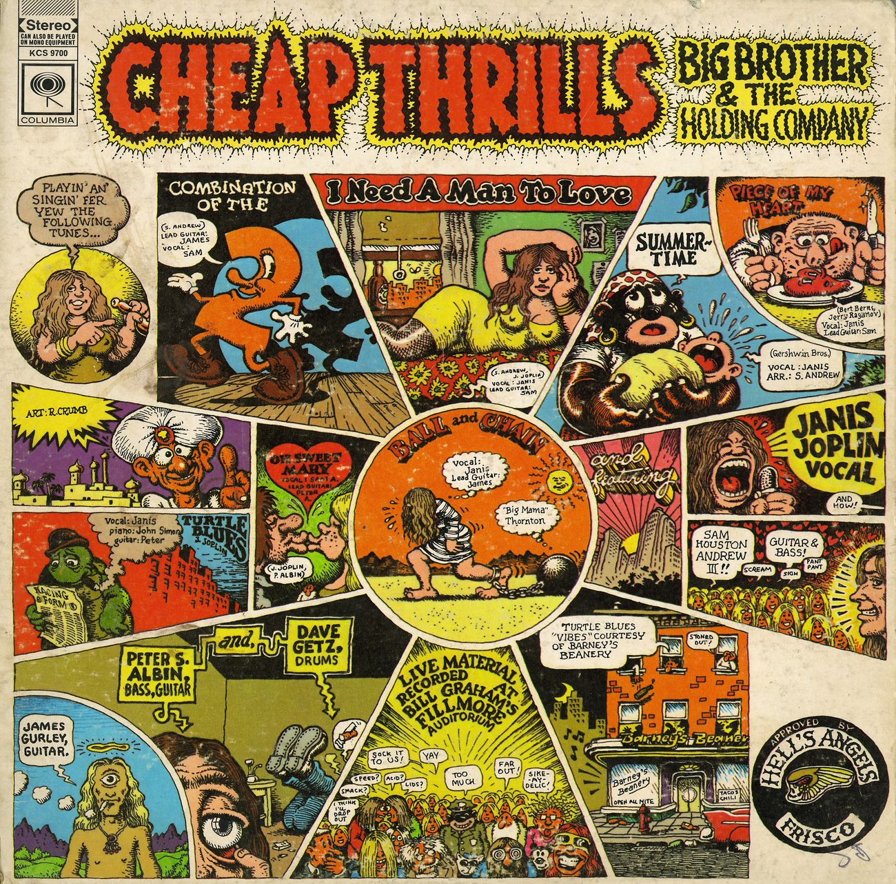 Lato A dell’album Cheap Thrills dei Big Brother and The Holding Company, 1968