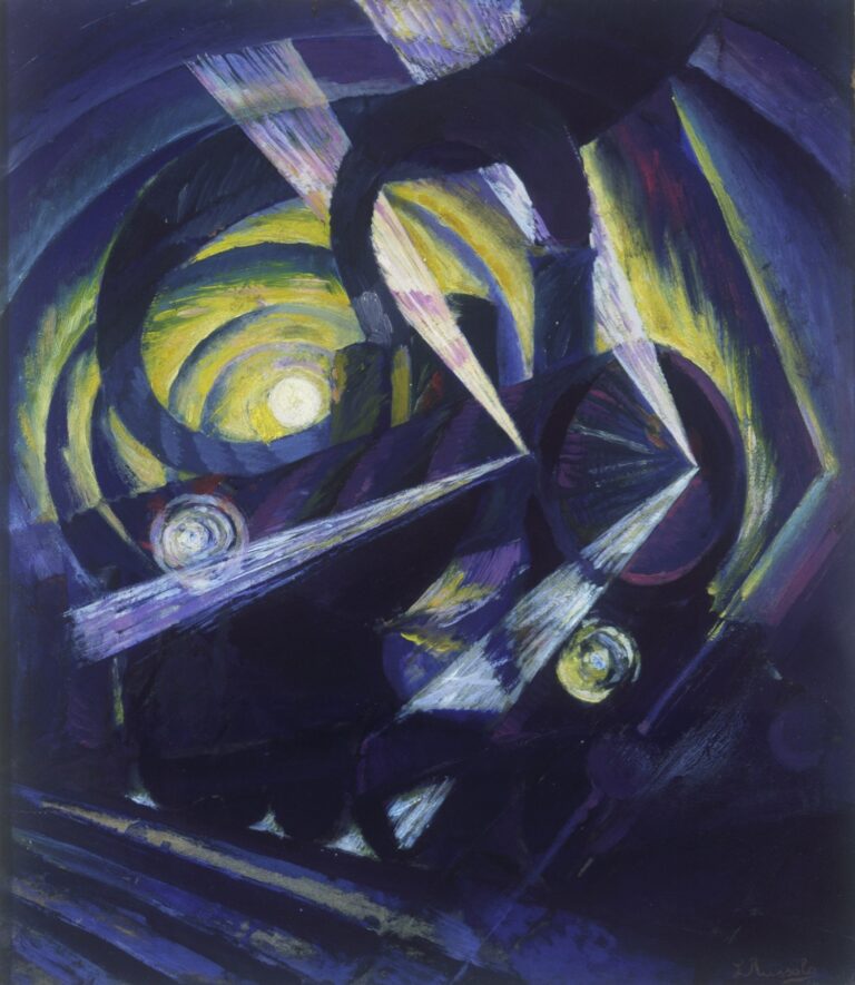 Luigi Russolo, Dinamismo di un treno, 1911 ca., olio su tela