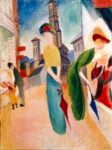 August Macke Zwei Frauen vor dem Hutladen, 1913 Öl auf Leinwand 56,2 x 42 cm Courtesy Heidi Horten Collection