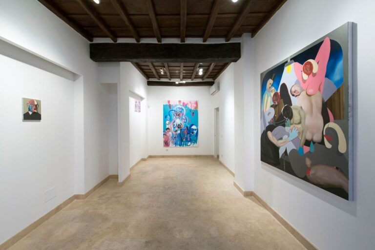 Silvia Argiolas e Giuliano Sale. Il Mangiarsi Reciproco. Exhibition view at Richter Fine Art, Roma 2018. Photo credits Giorgio Benni