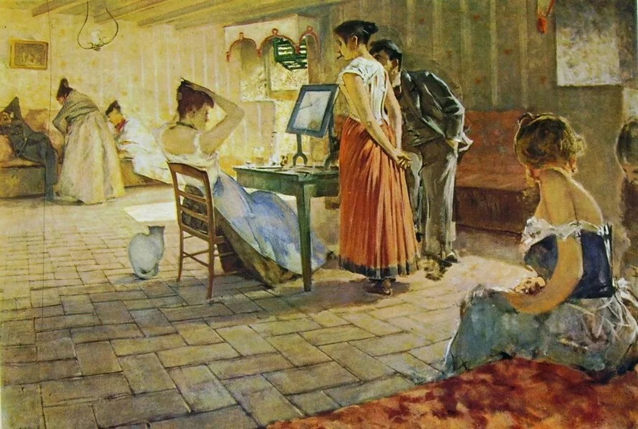 Telemaco Signorini, La toilette del mattino, 1898. Collezione privata