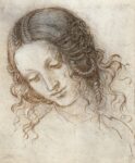 The head of Leda, c.1505–8, black chalk, pen and ink