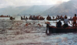 Traversata dello stretto di Messina, Capo Peloro - Punta Pezzo, gara internazionale di nuoto pinnato, Courtesy Archivio Fotografico Centro Nuoto Sub Villa