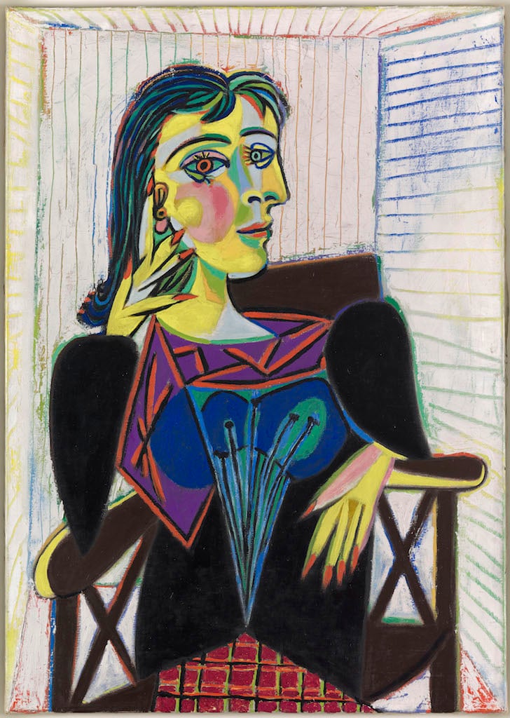 Pablo Picasso, Portrait de Dora Maar, Paris, 1937, huile sur toile, 92 x 65cm, Musée national Picasso- Paris, MP158 ©RMN-Grand Palais / Mathieu Rabeau ©Succession Picasso 2018
