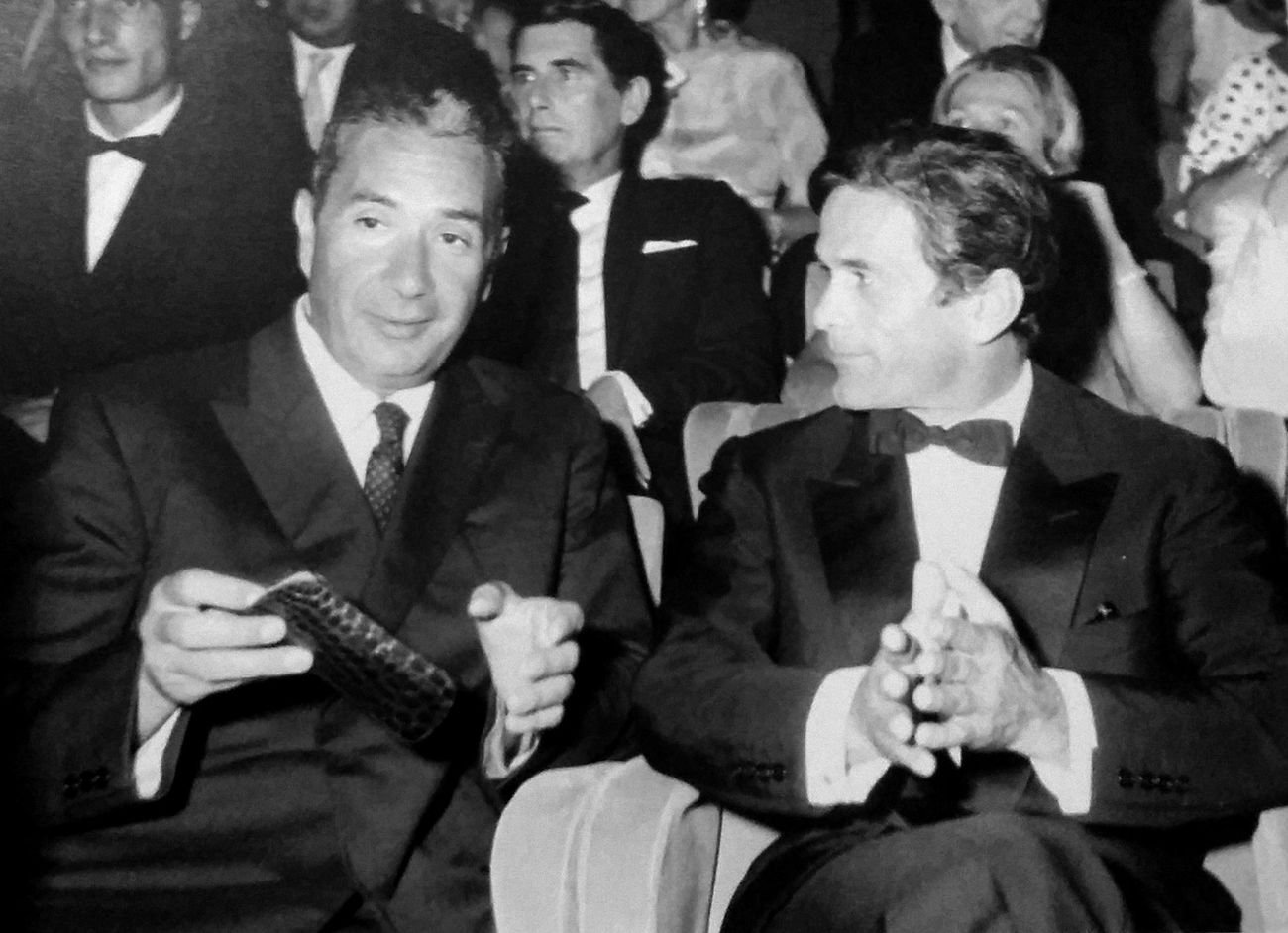 Aldo Moro e Pier Paolo Pasolini alla Biennale del cinema di Venezia, 1967. Proiezione di Edipo Re