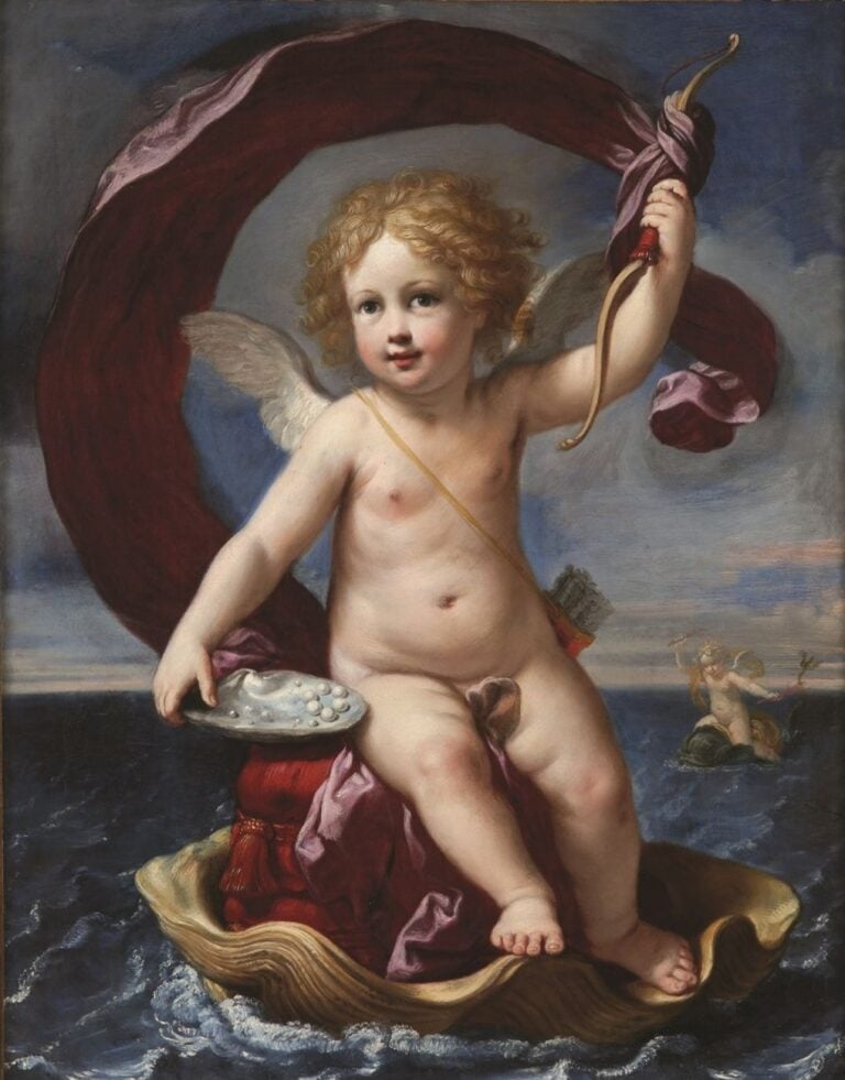 Elisabetta Sirani, Amorino trionfante in mare (Amorino Medici), 1661. Bologna, Collezione privata