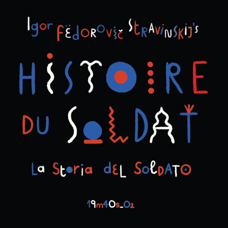 Igor Stravinsky, Histoire du Soldat, etichetta 19M40S, artwork Olimpia Zagnoli
